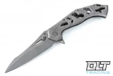 Olamic Cutlery Soloist Agent - Funky Hole Pattern - Rock Handle & Hardware - #1524A