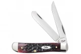 Case Mini Trapper  Crimson Peach Seed Jigged Bone