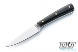 LT Wright Coyote A2 - Flat Ground - Black Micarta - Red Liners