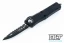 Microtech 138-3T Troodon D/E - Black Handle  - Full Serrations - Black Blade