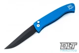 Pro-Tech Brend Model 2 - Blue Handle - Black Blade