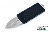 Microtech 157-10 Exocet D/E - Black Handle  - Stonewashed Blade