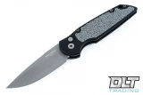 Pro-Tech TR-3 - Black Handle - Grey Rubber Inserts - Bead Blasted Blade