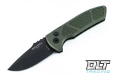 Pro-Tech SBR - Green Handle - Machined Texture - Black Blade