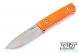 LionSteel B40 Bushcraft Fixed Blade - Orange G-10