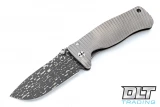 LionSteel SR-2 Mini - Damascus Blade - Titanium