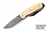 LionSteel 8210 Mini Damascus - Olivewood