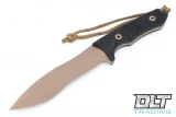 Spartan Blades Ronin Shinto - FDE Finish - Black Handle - Black MOLLE Sheath