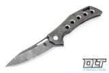 Olamic Cutlery Swish - Damasteel - 5-Hole Pattern - Stonewashed Handle - #39