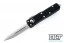 Microtech 232-12 UTX-85 D/E - Black Handle  - Full Serrations - Stonewash Blade
