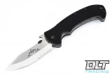 Emerson Tiger - Stonewashed Blade - Partially Serrated - Wave Feature