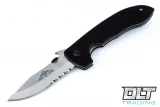 Emerson Horseman Mini CQC-8 - Stonewashed Blade - Partially Serrated - Wave Feature