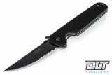 Emerson Tactical Kwaiken - Black Blade - Partially Serrated