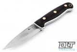 LT Wright GNS A2 - Scandi - Double Brown Micarta - White Liners - Matte Finish