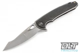 We Knife 810E - Grey Titanium Liner - Carbon Fiber Scale - Stonewashed Blade