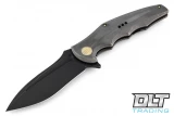 We Knife 608E - Grey Handle - Drop Point - Black Stonewashed Blade