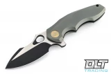 We Knife 605D - Green Handle - Two Tone Blade
