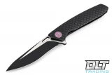We Knife 604O - Black Handle - Drop Point - Two Tone Blade