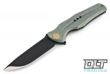 We Knife 601C - Green Handle - Black Blade