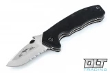 Emerson CQC-14 Snubby - Stonewashed Blade - Partially Serrated - Wave Feature
