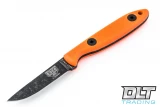 ESEE CR2.5 Camp-Lore - Cody Rowen Design - Black Oxide -  Orange G-10 - Leather Sheath