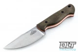 Hammer Down Forge Pocket Bowie - Two-Tone Stonewashed - OD Green Canvas Micarta