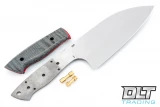 EnZo 160mm Santoku Chef Knife - Kit - Black Micarta