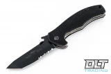 Emerson Mini Roadhouse - Black Blade - Partially Serrated