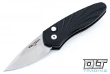 Pro-Tech Sprint - Black 3D Pattern Handle - Stonewashed Blade