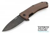 LionSteel KUR - Black Stonewash Blade - Brown G-10