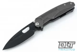 Medford Infraction - Tumbled PVD D2 Blade - Tumbled Titanium - Black Clip