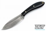 LT Wright Small Northern Hunter AEB-L - Saber Ground - Black Micarta - Red Liners