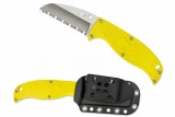 Spyderco Enuff - Yellow - Sheepsfoot - Fully Serrated