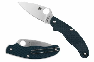 Spyderco UK Penknife - Leaf Shape - Dark Blue FRN - S110V Blade