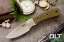 Bark River Knives Essential CPM-154 Green Canvas Micarta - Orange Liners - Hollow Pins