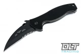 Emerson Police SARK - Black Blade - Partially Serrated - Wave Feature