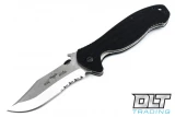 Emerson Patriot - Stonewashed Blade - Partially Serrated - Wave Feature
