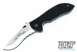 Emerson Mini Commander - Stonewashed Blade - Partially Serrated - Wave Feature