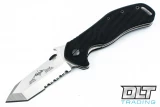 Emerson Bulldog - Stonewashed Blade - Partially Serrated - Wave Feature