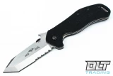 Emerson Big Bulldog - Stonewashed Blade - Partially Serrated - Wave Feature