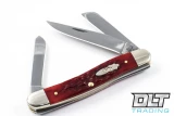 Case Stockman Dark Red Peach Seed Jigged Bone with Gift Tin vs Case Hunter 6" Skinner Blade w Leather Handle