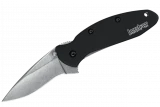 Kershaw 1620SWBLK Scallion - Stonewashed Blade - Black handle