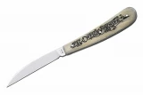 Case Desk Knife Natural Smooth Bone vs Case Hunter 6" Skinner Blade w Leather Handle