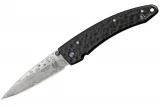 Mcusta Tsuchi Large Damascus Folder - Black Finish