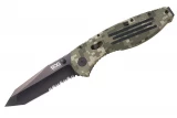 SOG Aegis Black TiNi Partially Serrated - Digital Camo Handle