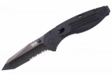 SOG Aegis Black TiNi Partially Serrated