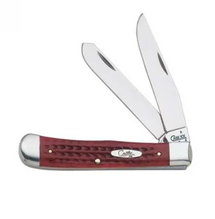 Case Trapper Knife Pocket Worn Red Bone