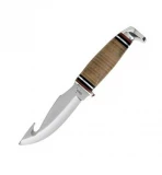 Case Desk Knife Exotic Red Gold Jasper vs Case Hunter Sabre Gut Hook w/ Leather Handle