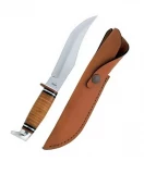 Case Desk Knife Exotic Red Gold Jasper vs Case Hunter 6" Skinner Blade w Leather Handle
