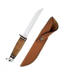 Case Hunter 5" Clip Blade w Leather Handle